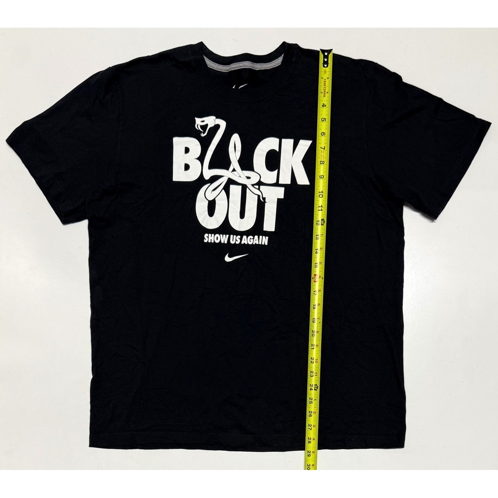 Nike Kobe Black Out Show Us Again Snake Graphic T-Shirt Mens XL Black Mamba LA